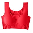 thumbnail image 2 of Jacenvly New Ladies Bras Women's Plus Size Soft Bra Everyday Underwear Lightweight Bra Breathable Woman Bras on Sale No Wire Red, 2 of 4