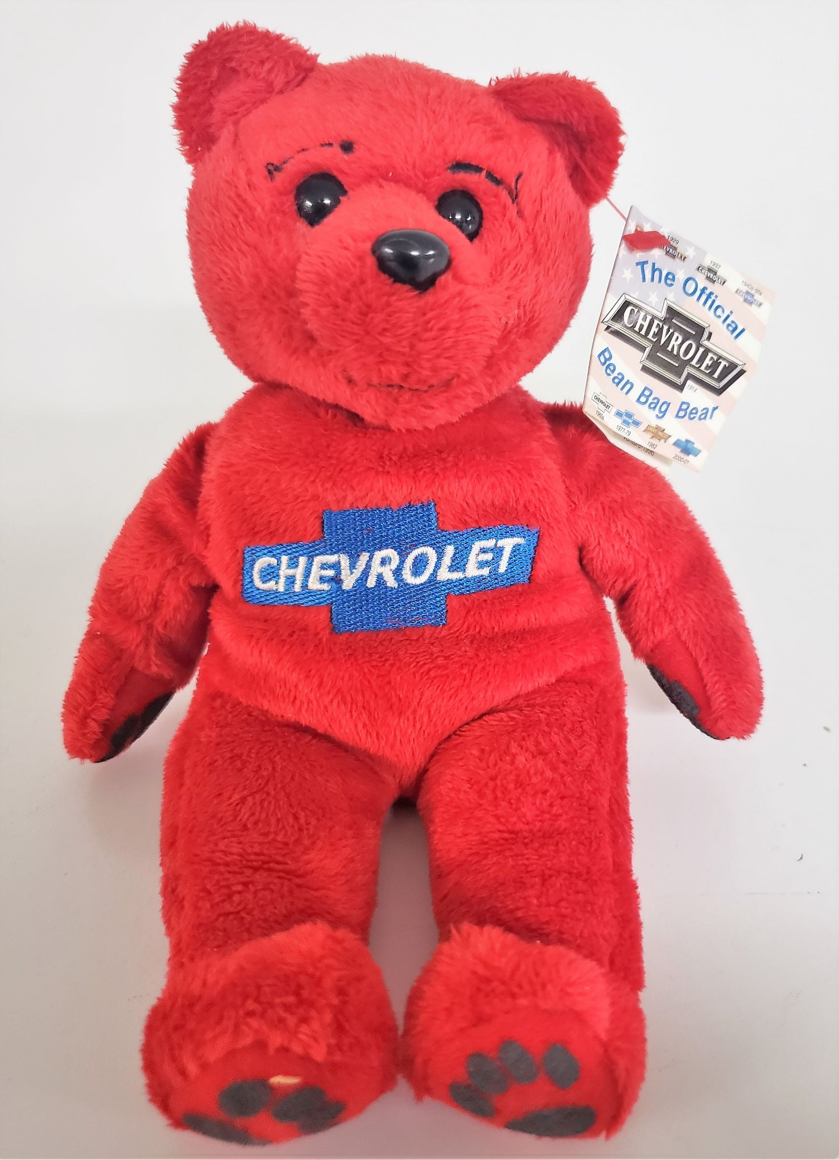 The Official Chevrolet Bean Bag Bear Plush Red 8"