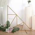 thumbnail image 5 of Efavormart 3ft Tall Gold Metal Geometric Wedding Backdrop Triangle Floor Stand, Flower Stand Doorway Wall Prop With Cloudy Film Insert for Weddings, Showers, Party, Centerpiece Decorations, 5 of 11