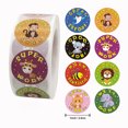 thumbnail image 2 of Rollos de pegatinas motivacionales de animales, 500 unidades con 8 patrones, pegatinas de recompensas de 1 pulgada para estudiantes/niños/bebés, 2 of 5