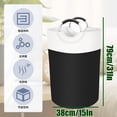 thumbnail image 3 of Laundry Basket, 90L Laundry Hamper, Freestanding Baskets Collapsible Tall Clothes Hamper with Extended Handles for Clothes Toys, Waterproof, Round(2-Pack ), 3 of 7