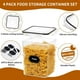 thumbnail image 3 of Paquete de 4 recipientes herméticos grandes para almacenar alimentos con tapas (5,2 l/176 oz), contenedores de plástico sin BPA para organizar la cocina y la despensa para almacenar cereales, harina, 3 of 7