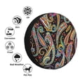 thumbnail image 4 of Wukai Watercolor Romantic Paisley Print Spare Tire Cover for RV Trailer,Waterproof PVC Faux Leather Wheel Cover Fit for Truck,Trailer,RV,SUV,Camper and Most Vehicle-17 inch, 4 of 6