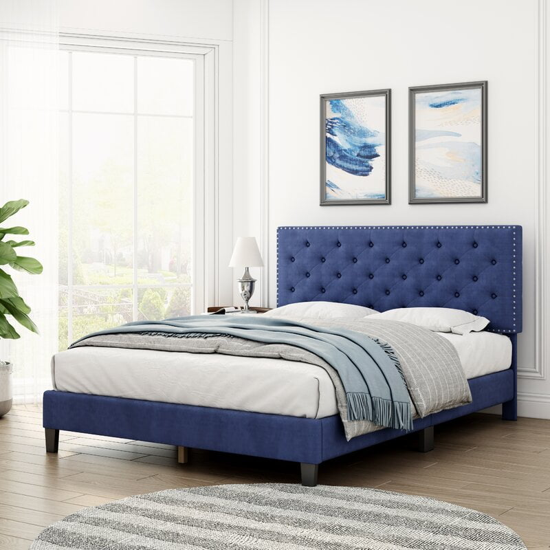 Homfa Full Bed Frame Upholstered, How To Make An Adjustable Bed Frame Taller