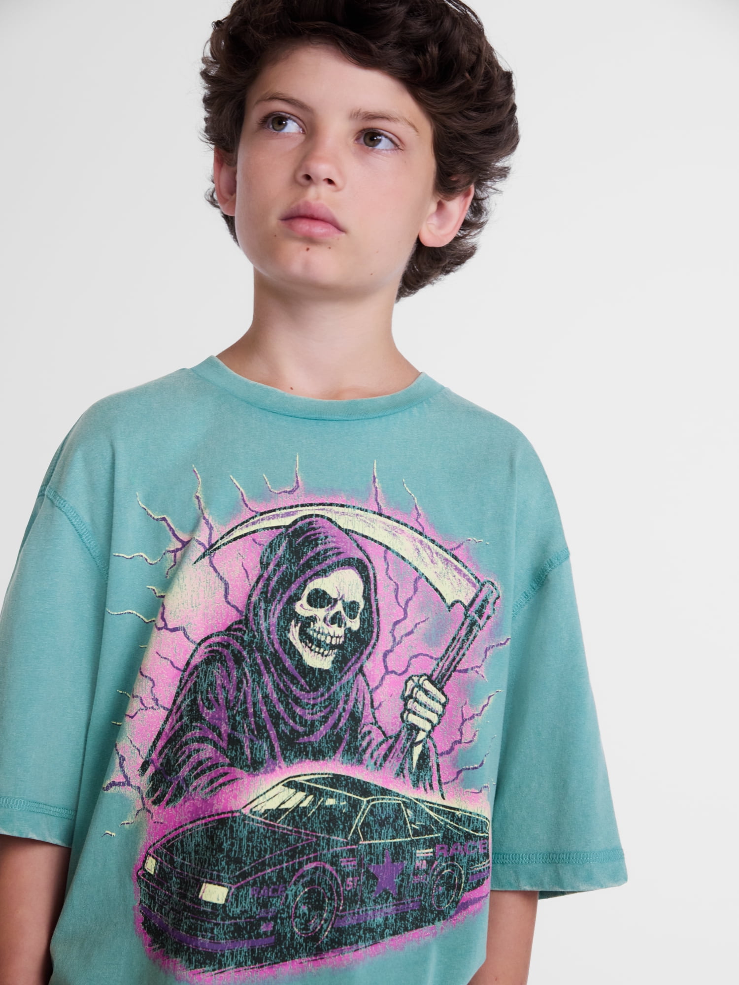 Weekend Academy Boys Garment Washed Graphic Tee 4-18