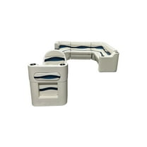 Horizon Manufacturing Elite Pontoon Furniture Set 11PC Elite 009 White/Navy/Blue