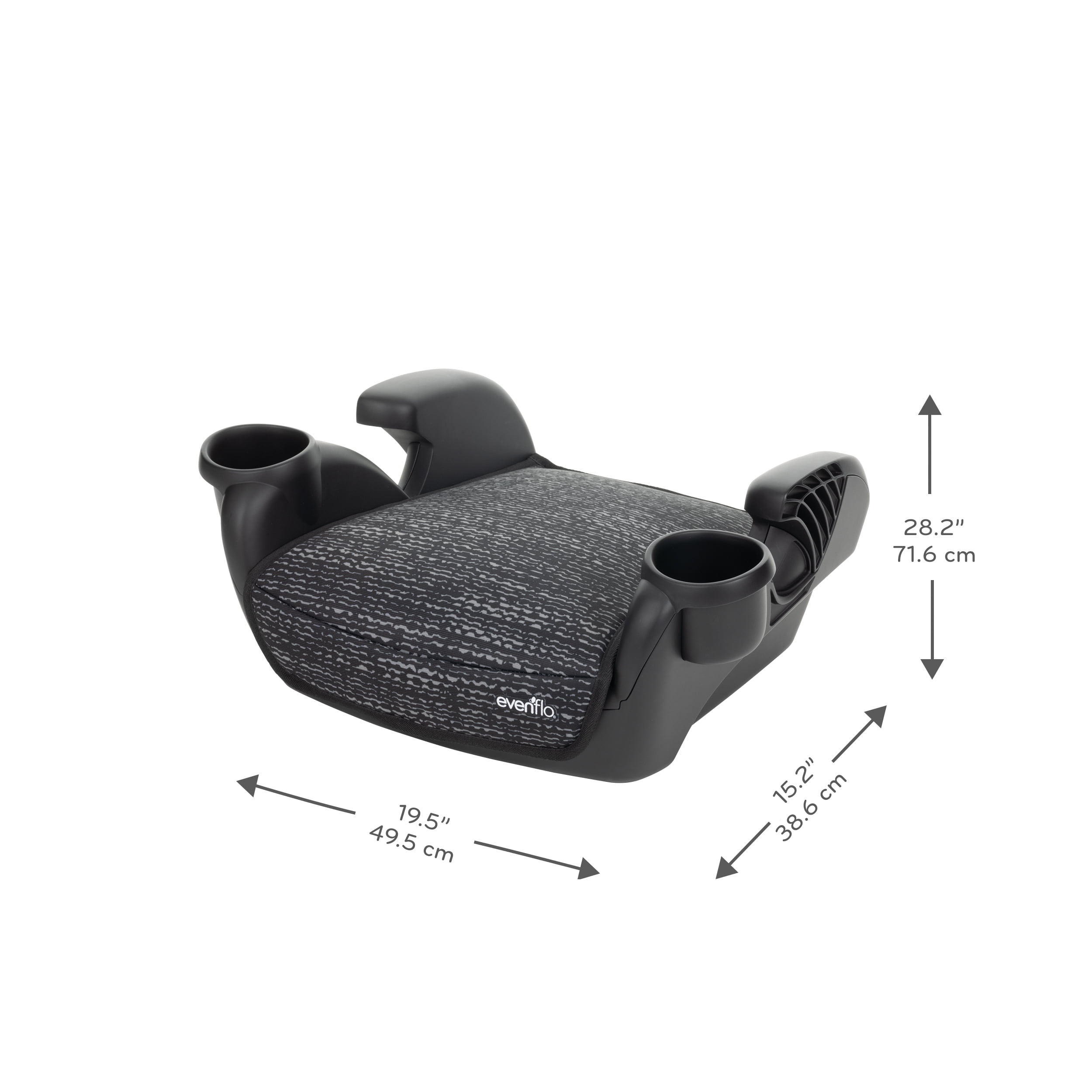 GoTime No Back Booster Car Seat (Static Black)