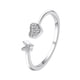thumbnail image 1 of Anillos para mujer, regalos para mujer, anillo abierto de diamantes de moda para mujer., 1 of 3