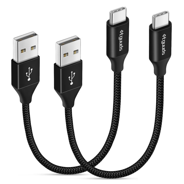Cable USB etguuds 30 cm USB-A a USB-C Paquete de 2 Carga Rápida