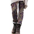 thumbnail image 1 of MAWCLOS Collants à Imprimé Floral pour Femmes, Usage Quotidien, Pantalon Imprimé Numérique Style B S, 1 of 2