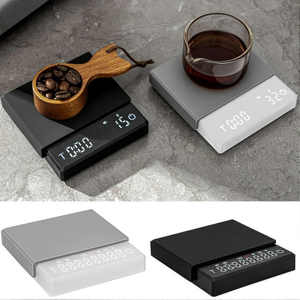 Coffee Scale with Timer - 2kg/0.1g Precision Digital Scale for Espresso & Pour Over, Water Flow Speed & Ratio Mode, Auto Tare, Touch Sensor