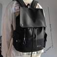 thumbnail image 5 of Fashionable Flap Drawstring Backpack For Men, Solid Color Casual Backpack For High School & College, Commuter Bag, 5 of 5
