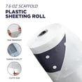 thumbnail image 5 of TarpsNow Heavy Duty Plastic Sheeting Roll, 7'-4" x 100' - 38 Mils Fire Retardant Waterproof Scaffolding Sheeting - Translucent White Plastic Film for Building, Lumber, Equipment, Debris Protection, 5 of 6