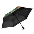 thumbnail image 2 of FORMRS Travel Umbrella Folding Auto Open Close Windproof Rain UV Protection, Beige Christmas Gingerbread, 2 of 8