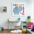 thumbnail image 3 of Stupell Industries Dream Big Elephant Phrase Animals & Insects Painting Gallery Wrapped Canvas Print Wall Art, 36 x 36, 3 of 8