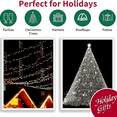 thumbnail image 3 of 2 Pack 50 LED Outdoor Christmas Lights, 17 FT Battery Operated Mini String Light with 8 Modes & Timer, Xmas Tree Waterproof for Patio Garden Party Wedding Holiday Decor (White), 3 of 4