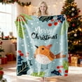 thumbnail image 4 of Large Flannel Christmas Blanket 130x100cm Digital Print Throw Oversized Holiday Bedding Sofa Cover Warm Comfortable Polyester Fabric, 4 of 5