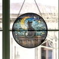 thumbnail image 3 of Boho Black Cat and Crescent Moon Suncatchers for Windows, Ornament Window Hangings,Hand-Painted Glass Panel Perfect for Home Decorr, 2025, Holiday 2025, Holiday Decoration,, 3 of 6
