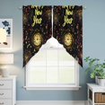 thumbnail image 6 of Happy New Year Kitchen Window Curtains, Swag Curtains Valance for Bedroom Living Room Bathroom, Colorful Abstract Art Rod Pocket Window Treatment Curtain Block Drapes 2 Panels 36"x63", 6 of 9