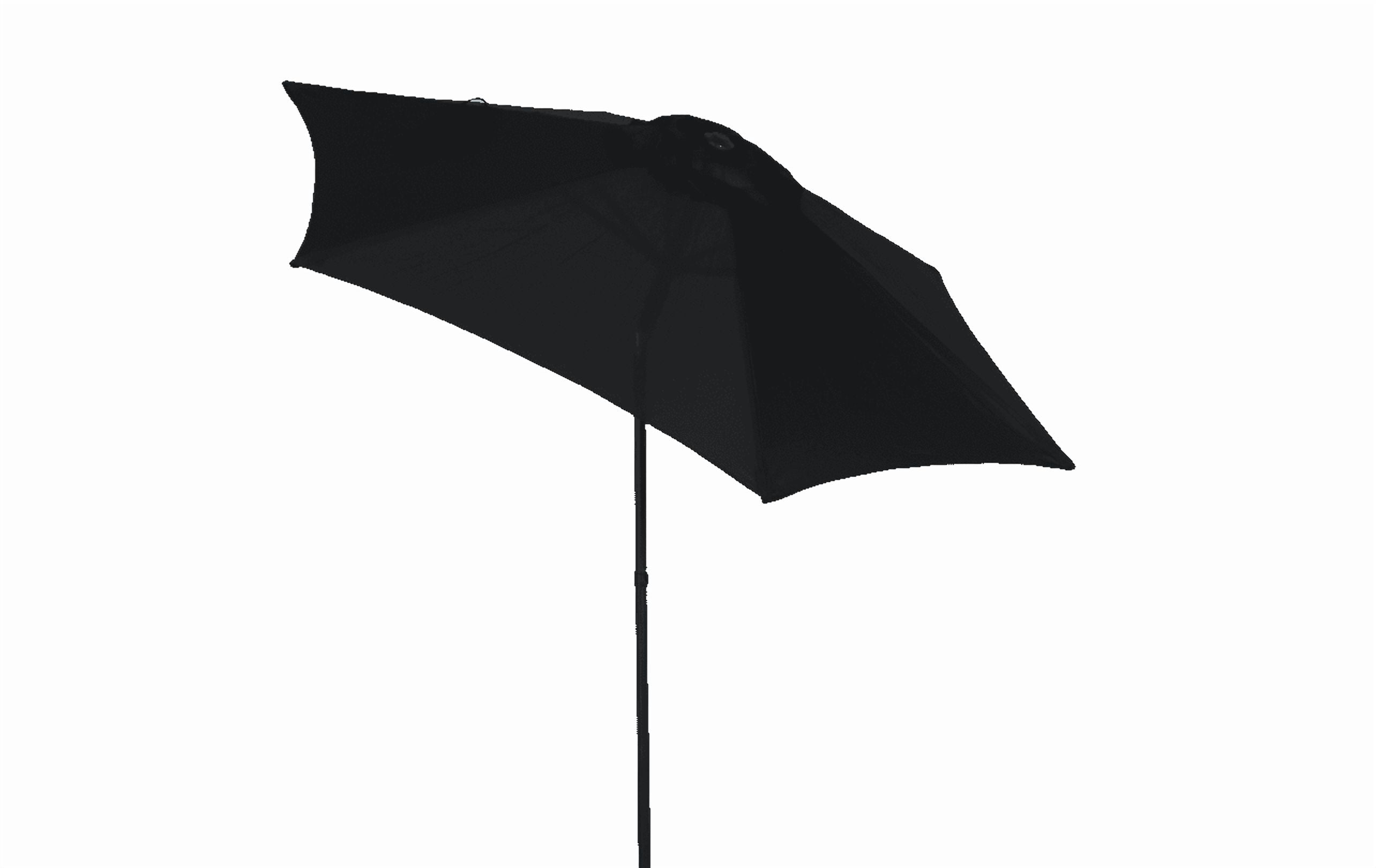Mainstays Outdoor 7.5' Black Round Market Patio Umbrella, Push-up, 3-Angle Tilt