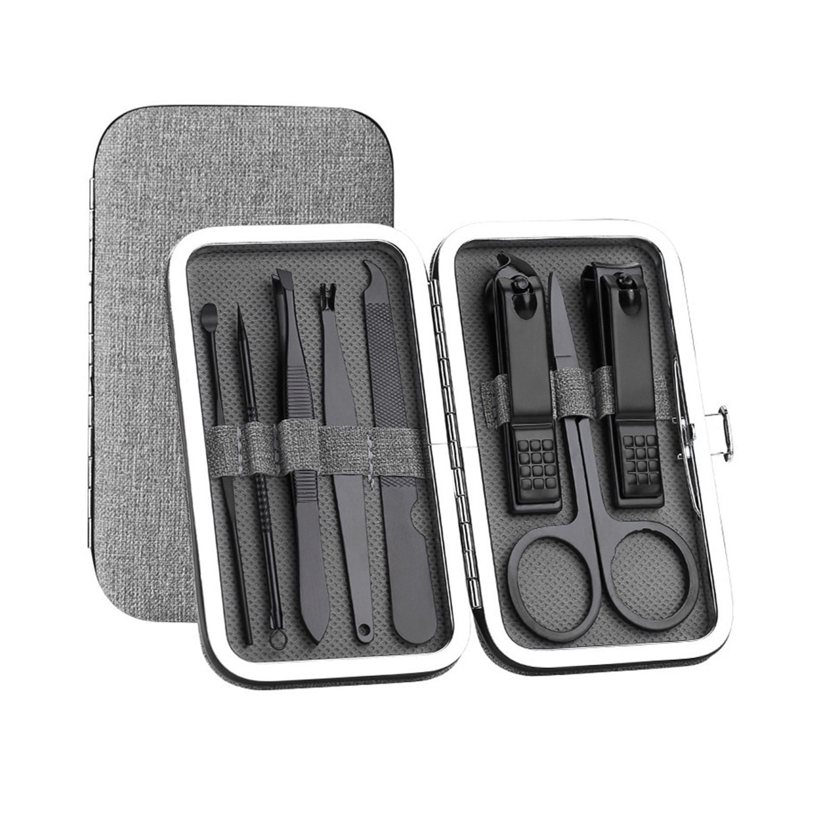 8pcs / Set Stainless Steel Manicure Clippers Pedicure Set Portable Travel Hygiene Tool Set Scissors Tweezers Manicure Set