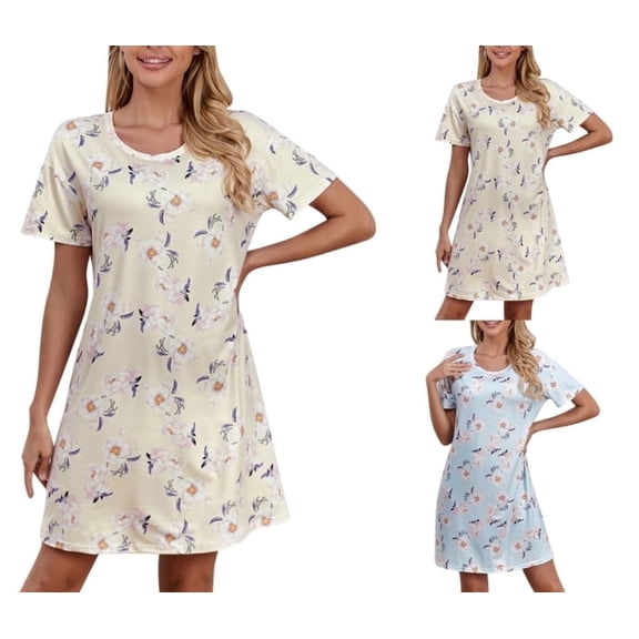 ssuyfkrb Pajamas for Women,Women Nightgowns,Breathable,Moisture Wicking,Breathable,Yellow,2XL