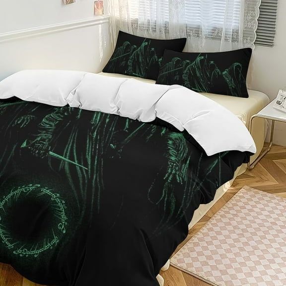 The Lord of The Rings 3 Piece Bedding Set Soft Comforter Theme Room Decor Bedclothes-1 Duvet Cover with 2 Pillowcases (86"x70")