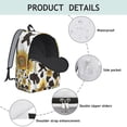 thumbnail image 3 of Retro Sunflower Graphic Backpack – Vintage Floral Pattern, Oxford Durable Material, Comfortable Carrying for Daily Commuting, 3 of 5