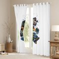 thumbnail image 3 of Homewish Teenagers Big Bass Fish Black Out Curtains,Retro Lake Life Curtains Pack of 2 (42x63 Each),Vintage Aesthetic Bedroom Curtains,Luxury Bedroom Decor, 3 of 6