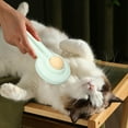 thumbnail image 3 of Pet Shedding Comb, Rounded Head Stainless Steel Needle Multipurpose Pet Hair Brush for Cats Dogs Hair Removal (Mint Green), 3 of 5