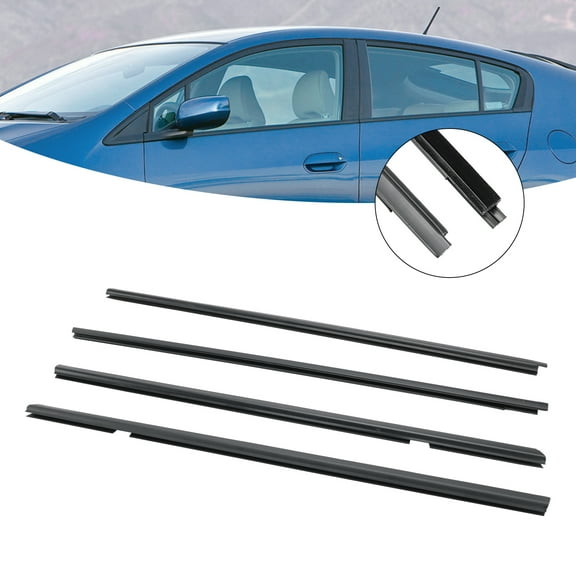 4PCS Outside Window Moulding Weatherstrip For Honda Insight 2010-2014
