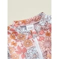 thumbnail image 6 of Bslissey Toddler Baby Girl Romper Swimsuit Floral Print Long Sleeve Bikini Swimwear Crew Neck Zipper Ruffled Bathing Suit Infant Summer Cute Beach Wear 6M 12M 18M 24M 3T, 6 of 9