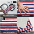 thumbnail image 3 of Sikiie USA Colors Stripes Print Flannel Anti-slip Floor Mat 16x24in, Thickened Dustproof Entrance Door Mat Floor Mat for Kitchen, Bathroom, Laundry Room, 3 of 7