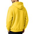 thumbnail image 5 of Mens Zip Up Hoodie Long Sleeve Fleece Casual Hooded Sweatshirts Athletic Full Zip Jacket with Pockets Yellow XL, 5 of 7