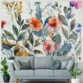 thumbnail image 4 of Shiartex  Floral Tapestry, Flower Tapestry Wall Hanging Plant Tapestry, Colorful Wildflower Nature Wall Tapestry Botanical Herbs Vintage Tapestry for Bedroom Living Room Dorm Painting, 4 of 6