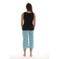 thumbnail image 3 of Just Love Women's 100% Cotton Capri Sets - Comfortable Sleepwear and Pajamas (PJs) (Black - Living The Dream, Large), 3 of 3