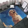 thumbnail image 3 of Starry Sky Cloud Dog Shaggy Area Rug, Rugs for Living Room Bedroom Non Slip Door Mat Indoor Carpet Machine Washable Nursery Home Decor Floor Mats for Entryway 60x39in-#, 3 of 5