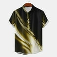 thumbnail image 2 of Blusa de Manga Corta, Impresión Casual Suéter Cuello de Soporte de la Moda Superior Hecha de Poliéster para los Hombres de Verano de Uso Diario, Mangas de Mano para los Hombres, 2 of 4