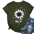 thumbnail image 2 of Sokhug Flower Shirt for Women Crewneck Graphic Tee Short Sleeve Floral Tops, 2 of 4