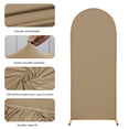 thumbnail image 4 of SUKAIKEQA Wedding Arch Cover 4FT Arch Backdrop Cover Spandex Fitted Arch Cover for Round Top Chiara Backdrop Stand Covers for Wedding Birthday Party Baby Shower Banquet Ceremony Decoration,Khaki, 4 of 6
