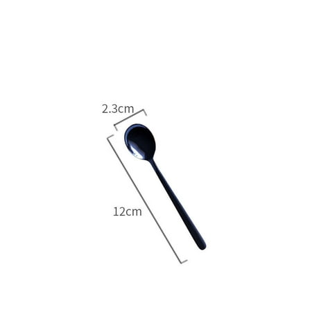 

Livesture Golden spoon spoon coffee Nordic spoon stirring Blue Small
