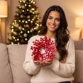 thumbnail image 6 of Kokovifyves 23cm Christmas Wreath with Artificial Red Pink Berries, Berry Garland Hanging Ornament for Door Wall Window Holiday Display, 6 of 6