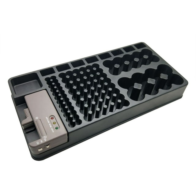 Battery Storage Organizer with Tester Battery Storage Box, Battery Tester, Battery Strength Indicator Capacity Tester Battery Tester for All Batteries
