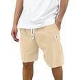 thumbnail image 2 of Domuza Corduroy Shorts for Men Casual Elastic Waist Drawstring Shorts for Men with Pockets Yellow M, 2 of 4