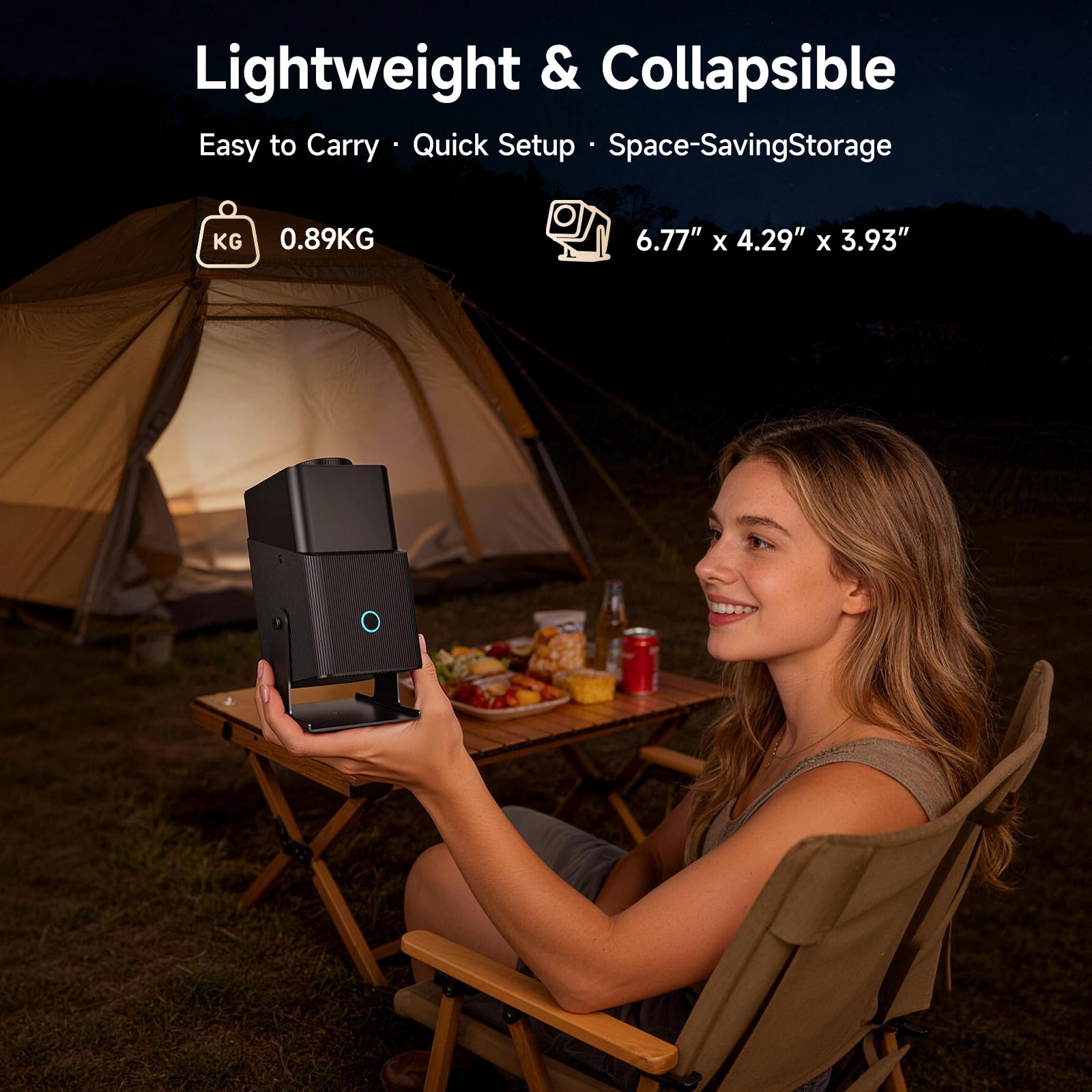 SGV Portable projector with wifi and bluetooth, movie projector, tv projector Smart OS, Auto Keystone, Compatible with TV Stick/HDMI/USB, for Home/Party/Outdoor Use, 350 ANSI, Black