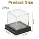 thumbnail image 2 of Uxcell 2pcs Caja de Exhibición de Béisbol con Base de Madera Cubo de Acrílico Transparente para Sostener, 2 of 5