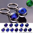 thumbnail image 2 of Porte-clés 12 Constellations Signe du Zodiaque Pendentif en Verre Rond Porte-Clés Zodiaque Porte-Clés 12 Constellations Cadeau (Libra), 2 of 7