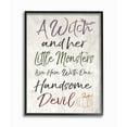 thumbnail image 2 of The Stupell Home Decor Collection A Witch Little Monsters and a Handsome Devil Framed Wall Art, 2 of 4