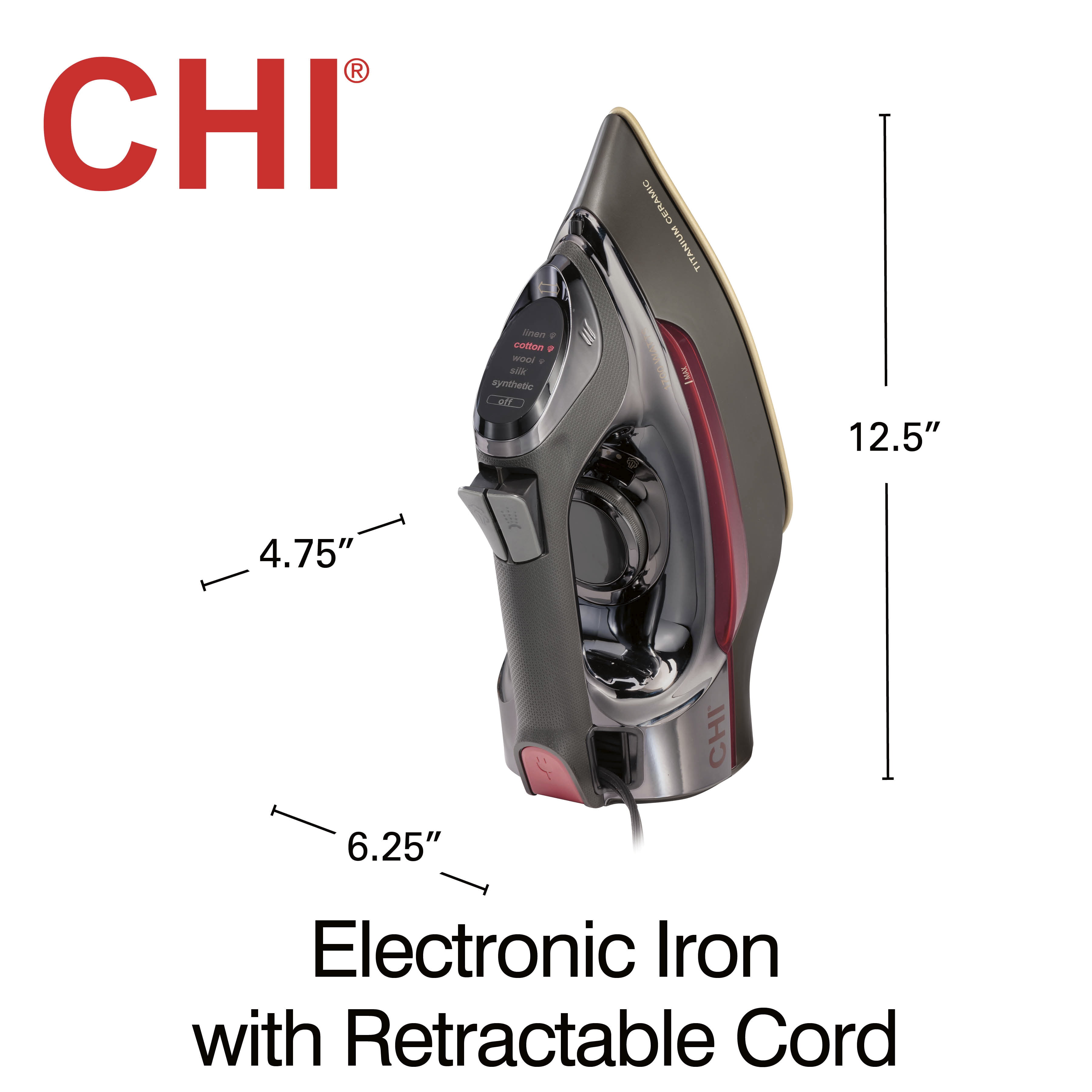 CHI Lava Electronic Iron with Retractable Cord