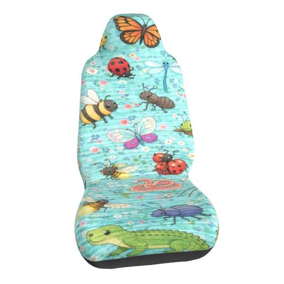 Spring Garden Insects Car Seat Covers Stretch Car Seat Protectors Universal Fit